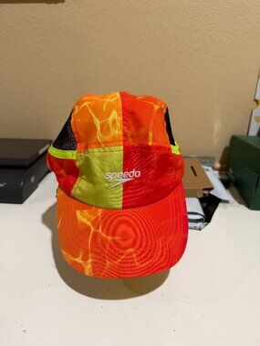 Speedo x Forever 21 Orange Giraffe Print Running Cap One Size